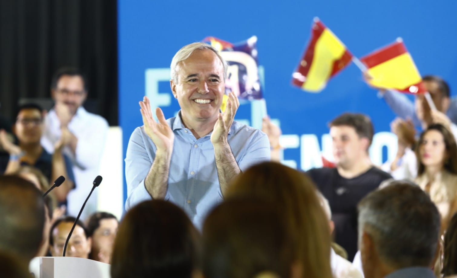 Alberto Núñez Feijóo celebra en Zaragoza un mitin a 7 días del 23J