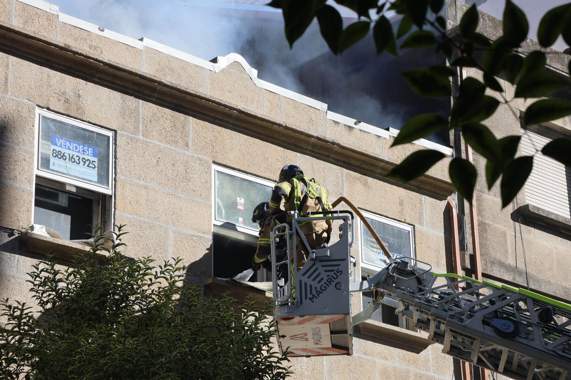 Así fue el incendio que calcinó una vivienda en Sanjurjo Badía