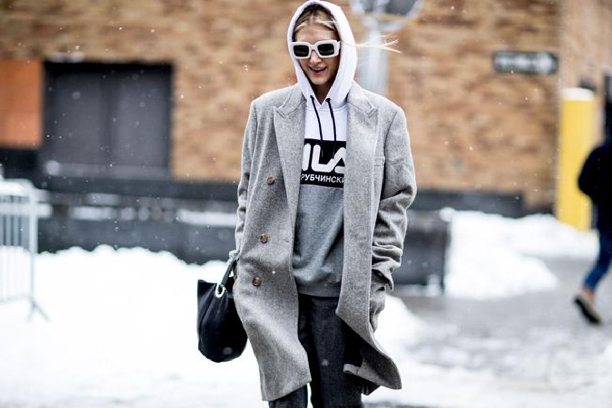 Street Style NY: abrigo gris