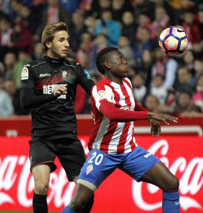 El partido entre el Sporting y el Granada, en imágenes