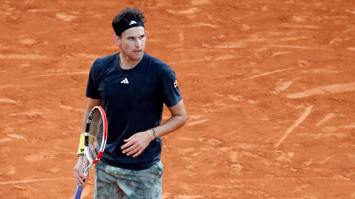 Dominic Thiem celebrando un punto.