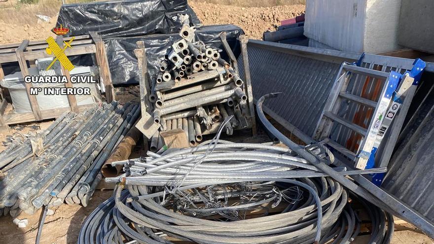Detienen en Murcia a un trabajador por robar tres toneladas y media de cobre y aluminio