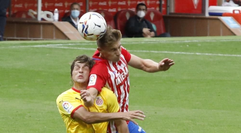 El partido entre el Sporting y el Girona, en imágenes