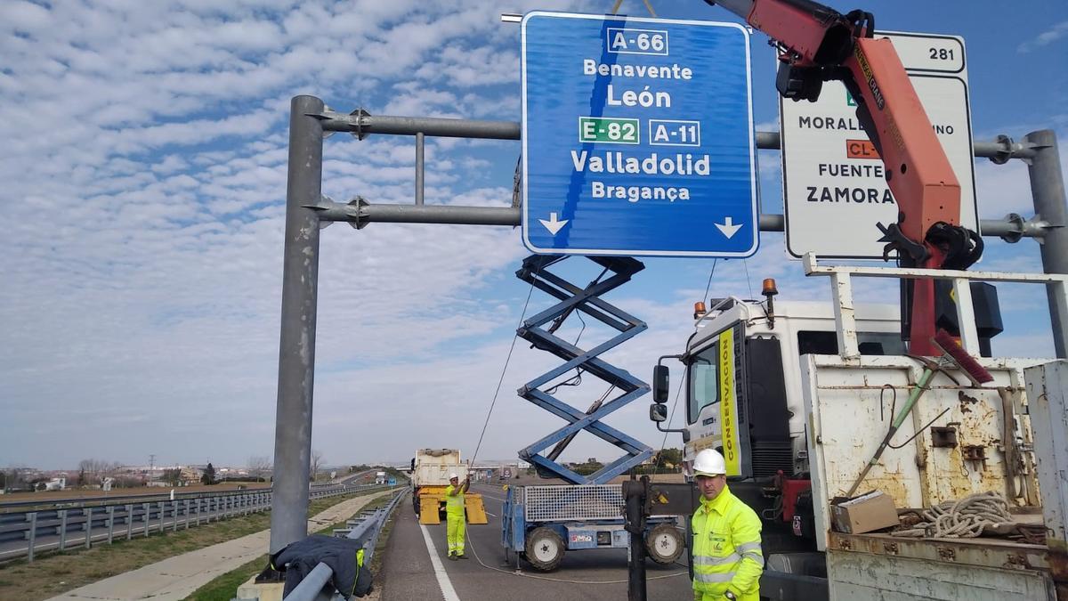 Obras en carreteras de Zamora