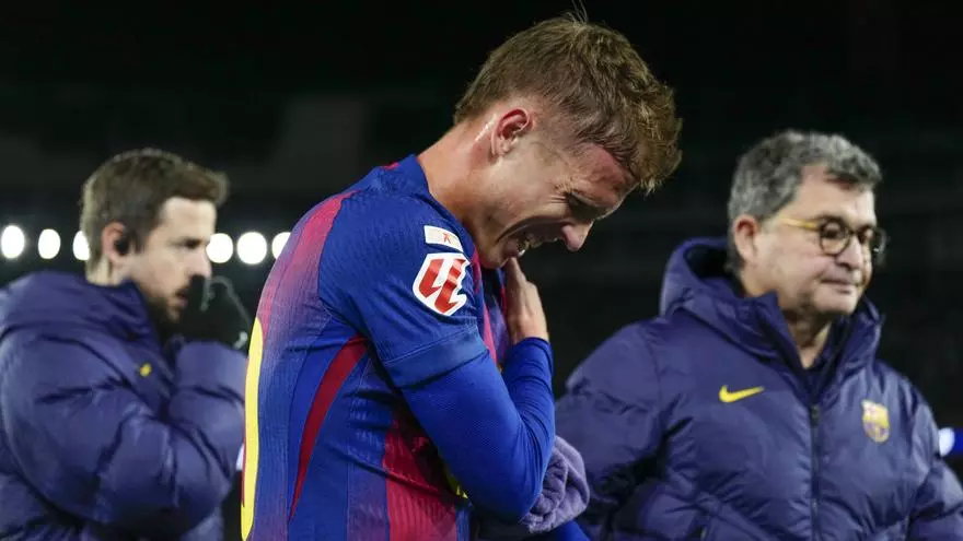 Lesión Dani Olmo: parte médico, qué tiene y cuántos partidos se perderá con el Barça