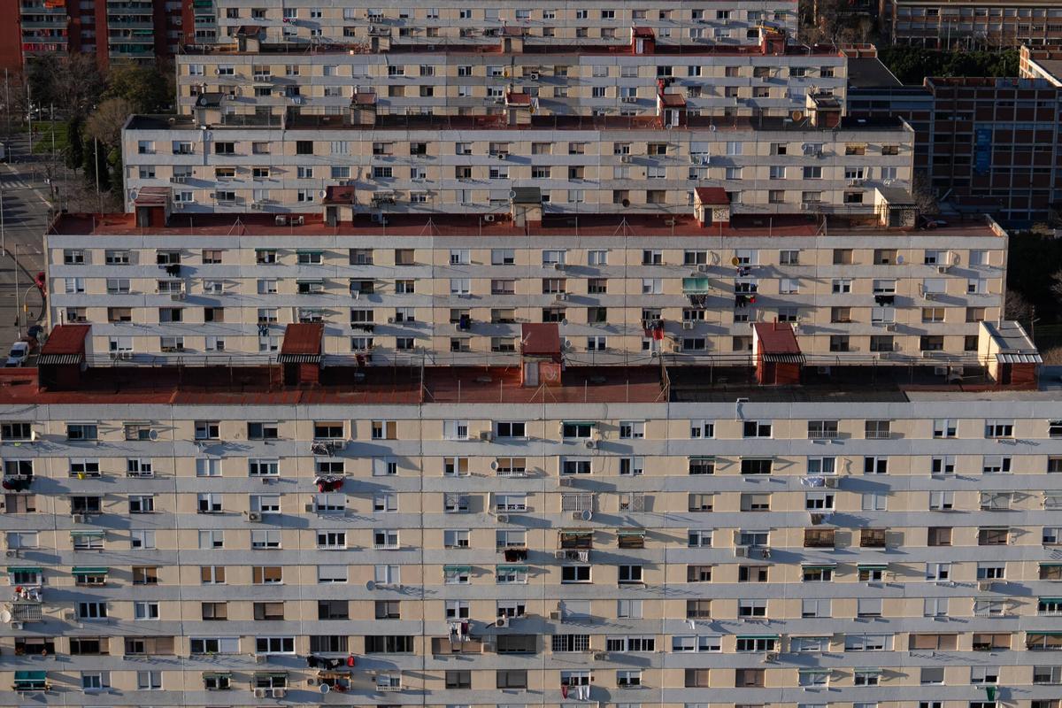 Vista panoràmica de la zona de la Gran Via de l’Hospitalet.