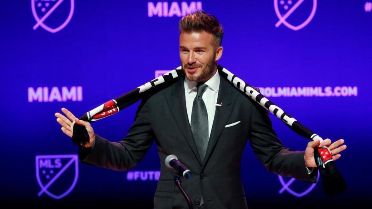 Beckham, en la presentación de la franquicia del Inter de Miami.