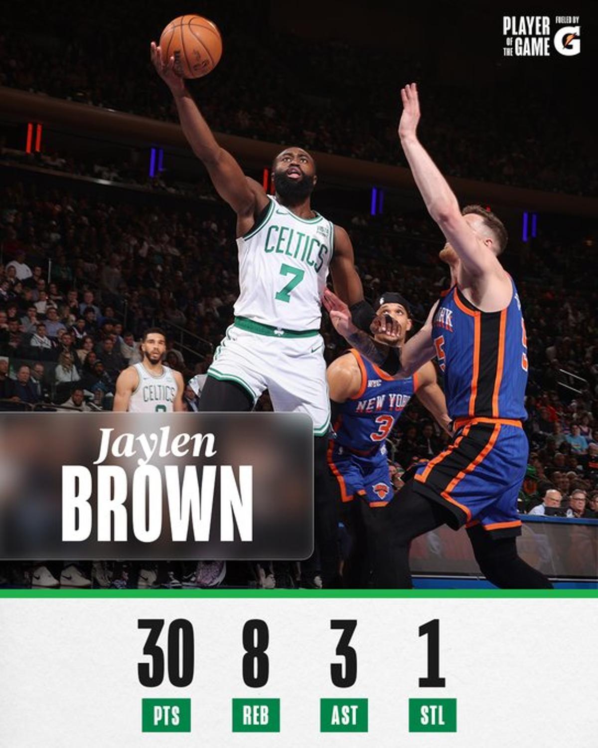 Jaylen Brown en acción