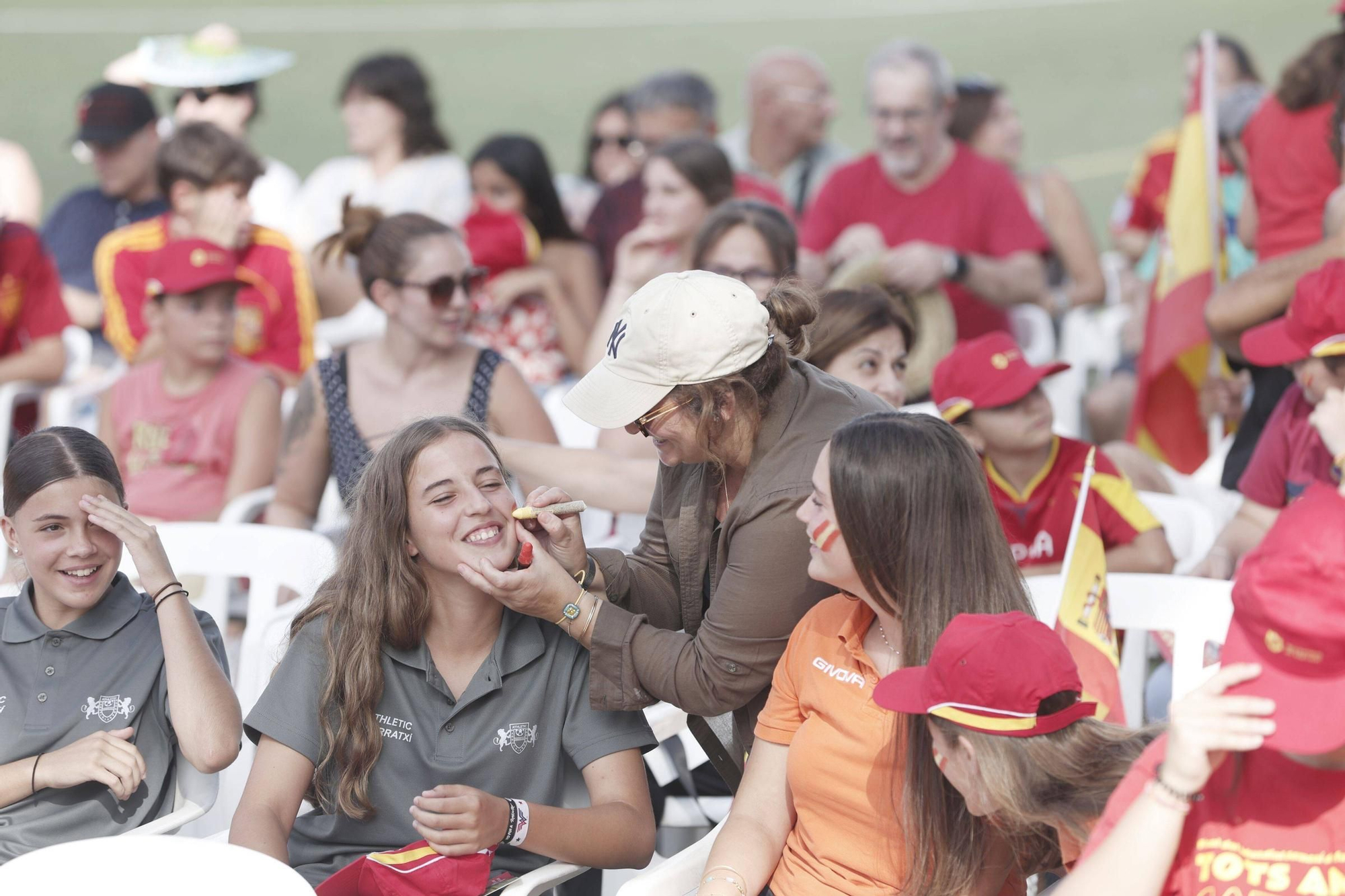 Apoyo a la selección española desde Pòrtol y Son Pardo