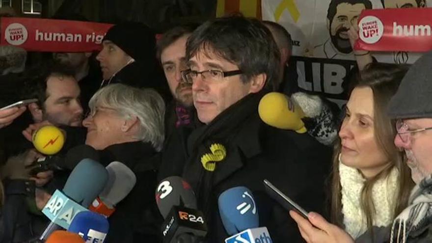 Puigdemont y los exconsellers aparecen en Lovaina para &quot;conmemorar&quot; los 100 días desde su llegada a Bélgica