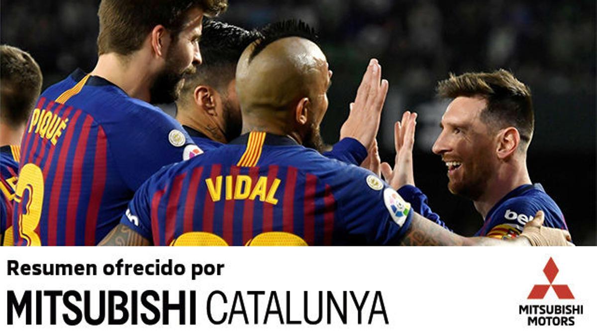 Messi lideró el triunfo del Barça ante el Betis, con un hat trick