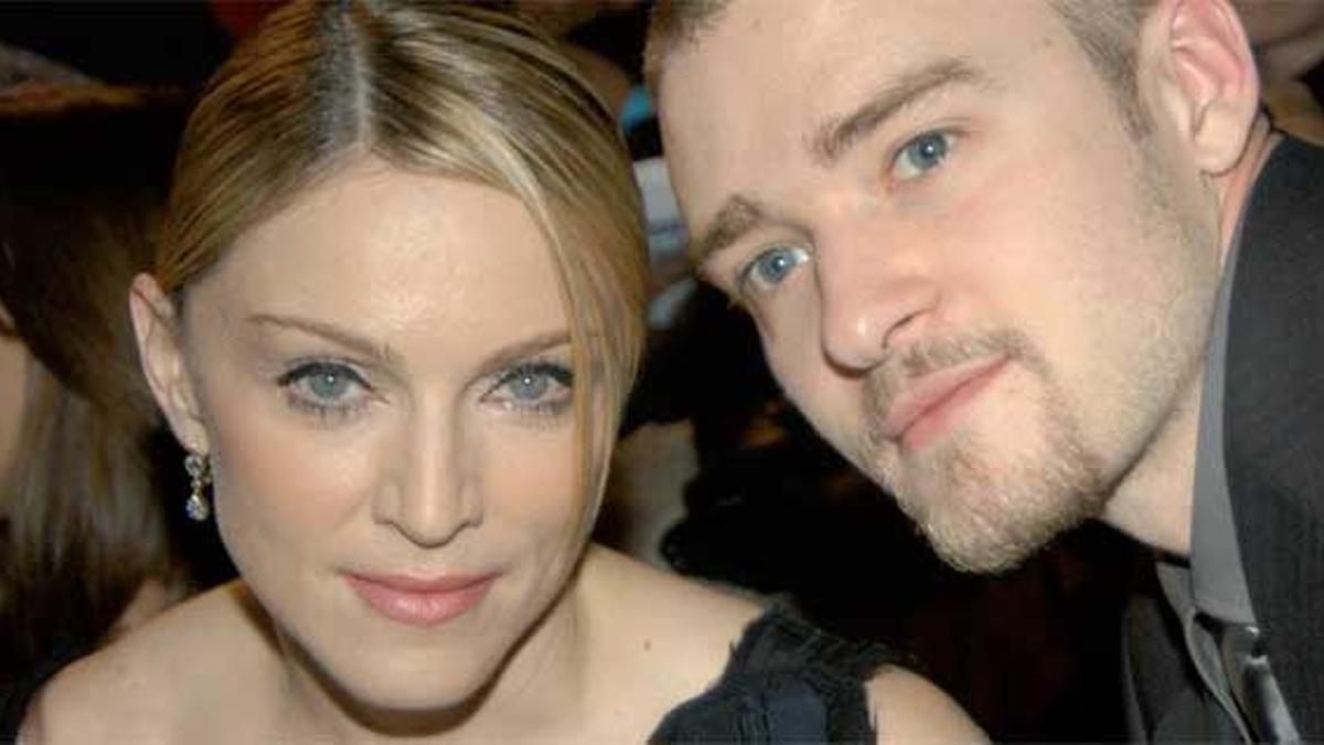 Madonna con JustinTimberlake y, abajo, conPharell Williams y Timbaland(a la derecha).