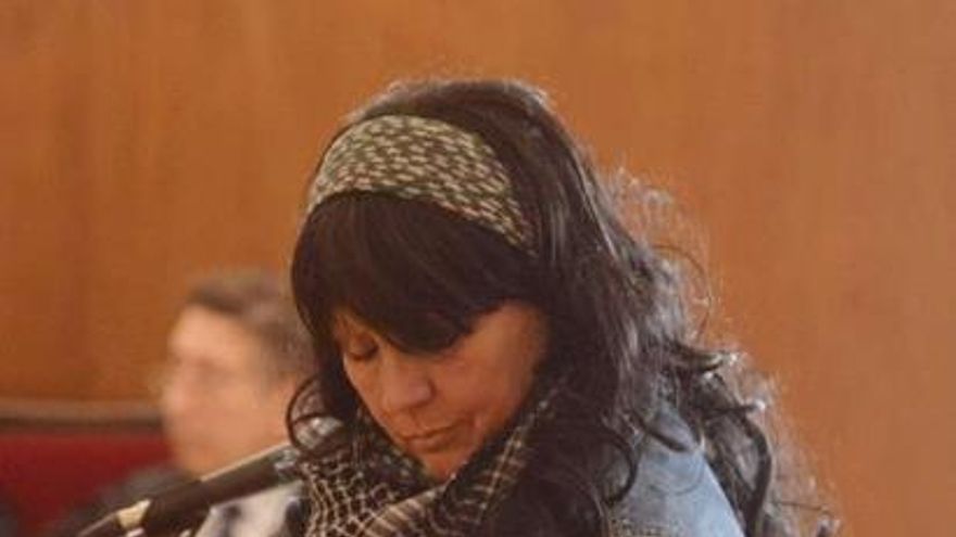 Pilar Pérez, ayer en la Audiencia de Pontevedra.