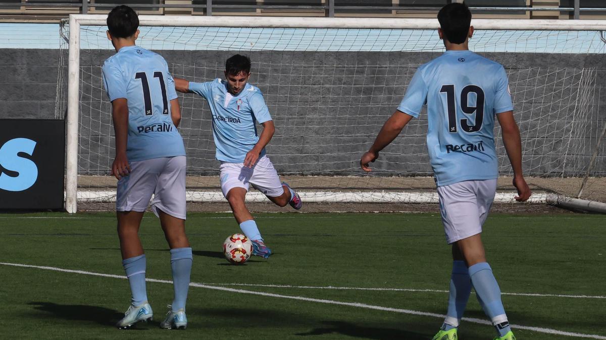 Un partido anterior del Celta juvenil.