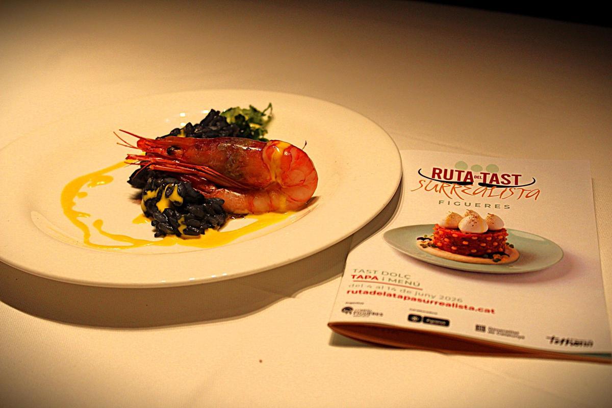 Un plat de degustació proposat per l'Hotel Duran durant la presentació de la Ruta