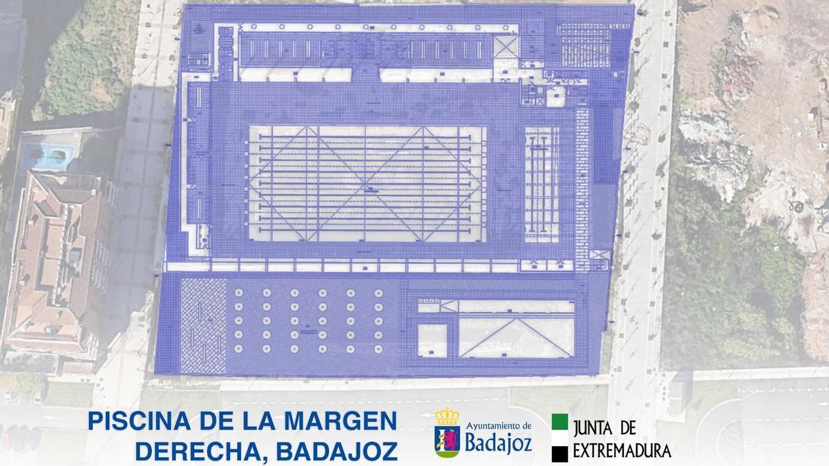 Proyecto de la piscina de la margen derecha de Badajoz.
