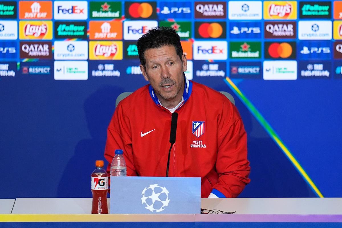 Diego Pablo Simeone, entrenador del Atlético de Madrid.