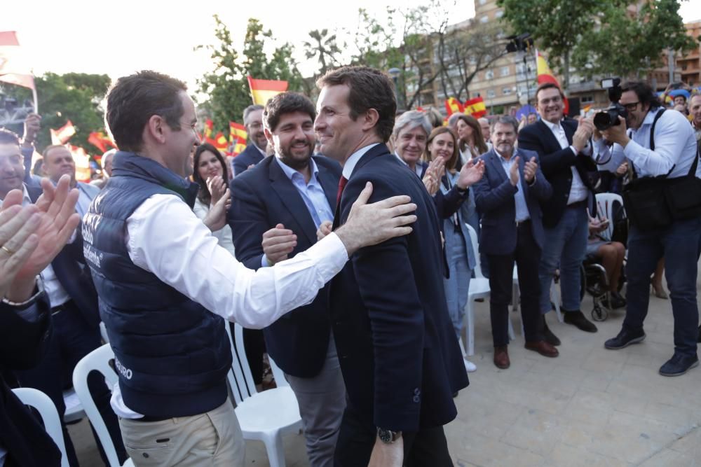 Pablo Casado visita Murcia un día antes del cierre de campaña