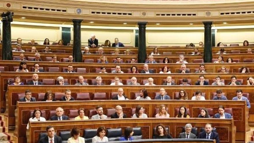 Imagen del grupo parlamentario socialista en el Congreso.