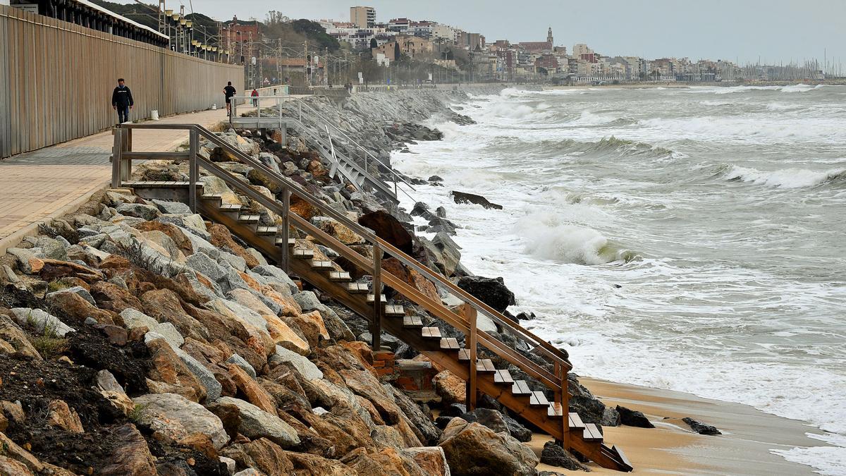 Los efectos del temporal Celia en Montgat.