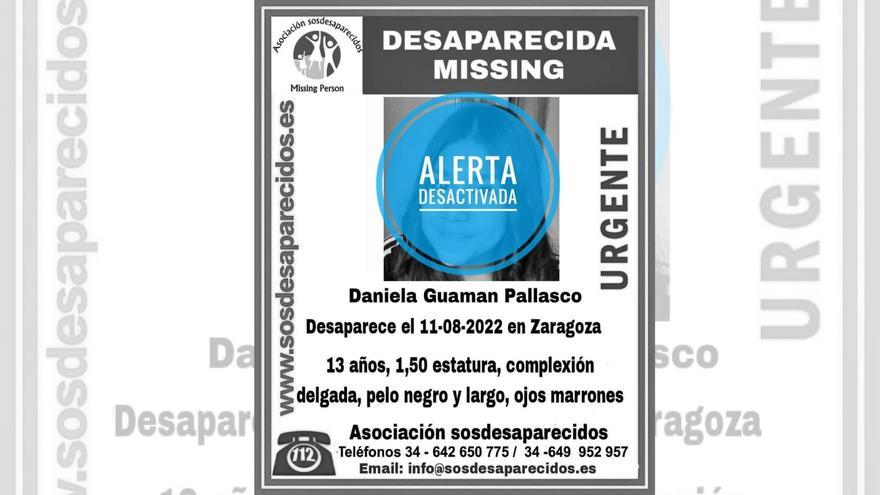 Encontrada la menor de 13 años desaparecida en Zaragoza