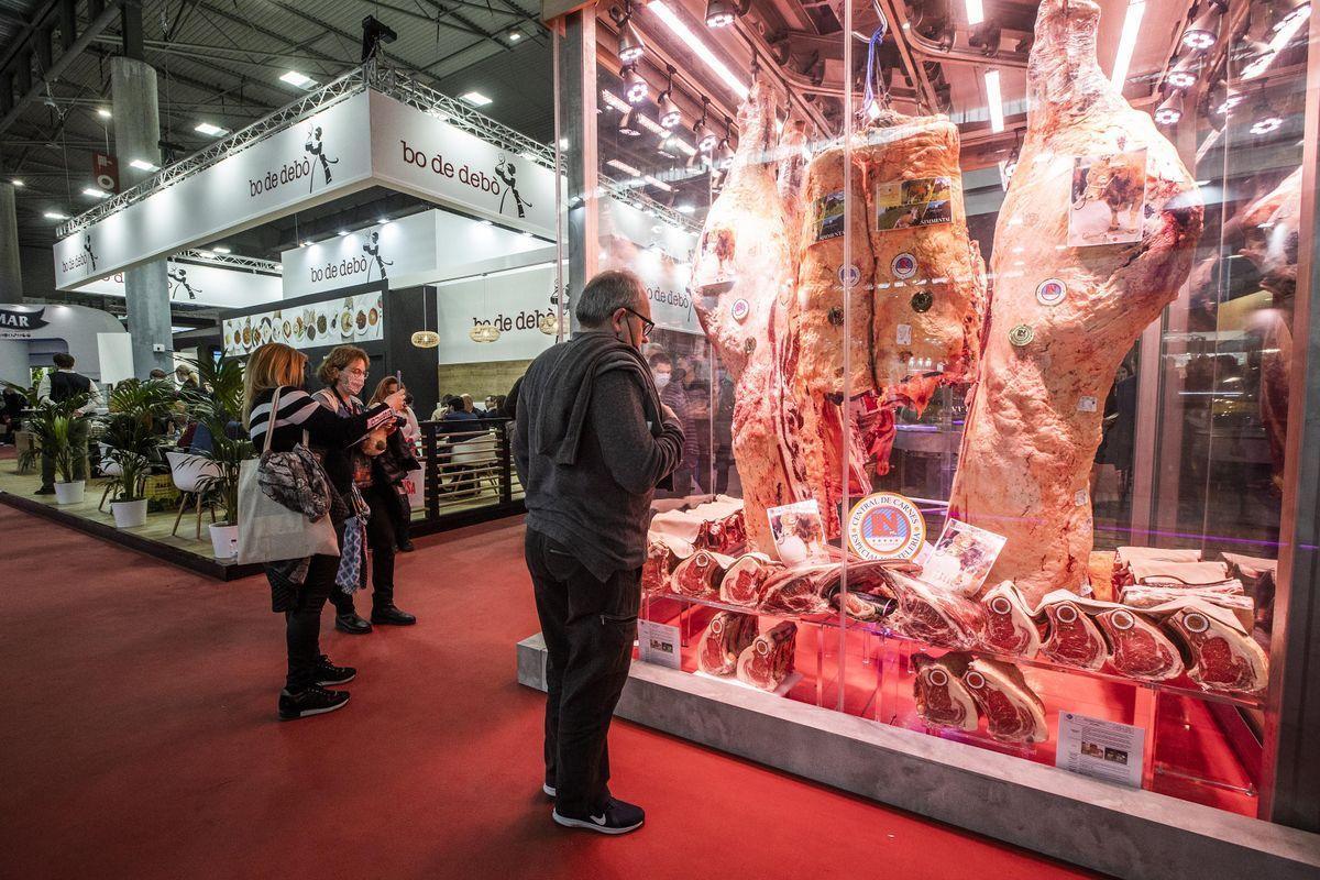 Expositor de carne en el Salón Alimentaria.