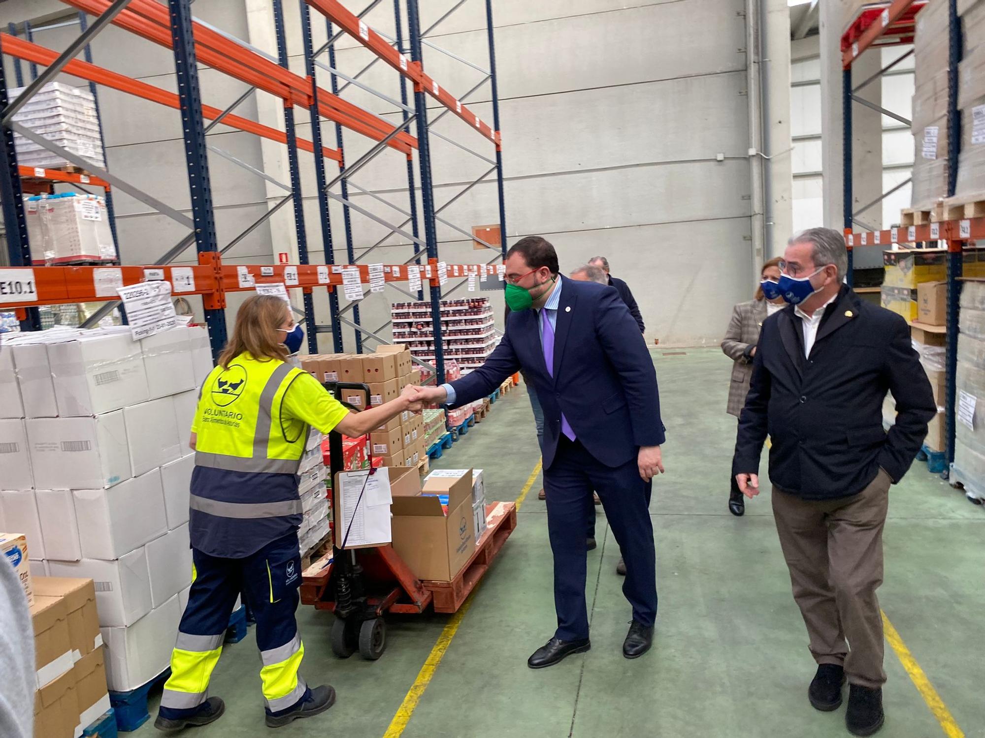 Visita del presidente del Principado al Banco de Alimentos de Asturias