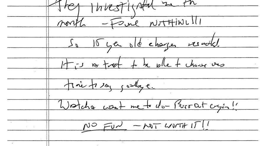 Un juez de Nueva York publica la supuesta nota de suicidio de Epstein