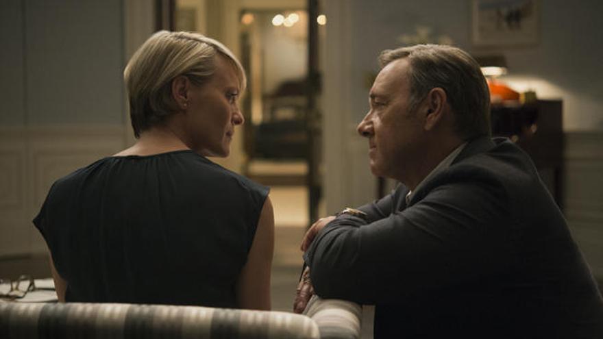 Robin Wright y Kevin Spacey, en &#039;House of Cards&#039;.