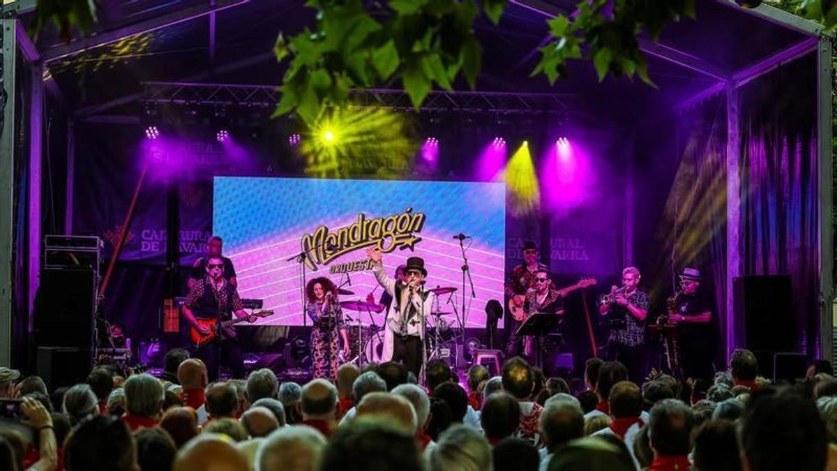 Javier Gurruchaga y su banda en concierto