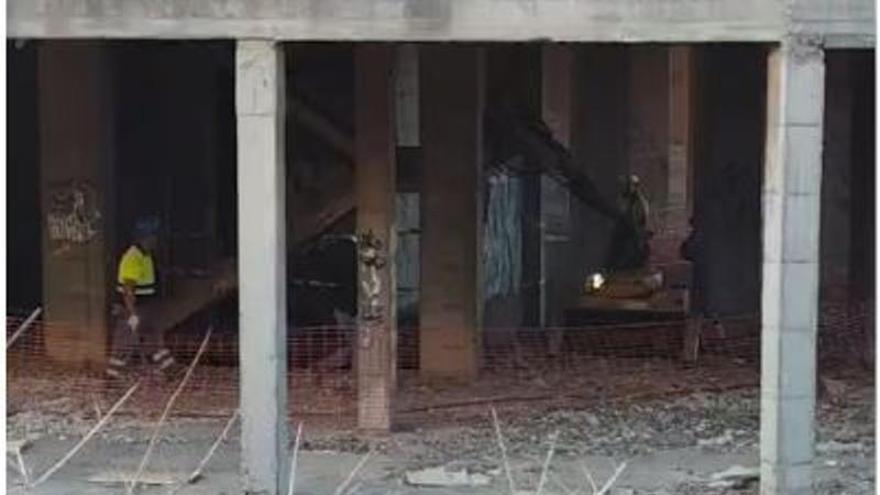 Obras de emergencia en el mamotreto de Añaza
