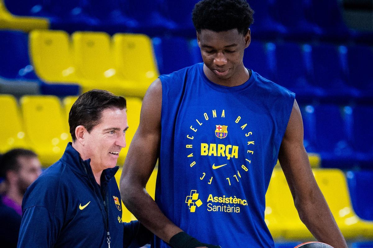 Xavi Pascual quiere ver de cerca a los canteranos como Keita, que ya ha debutado en la Euroliga esta temporada