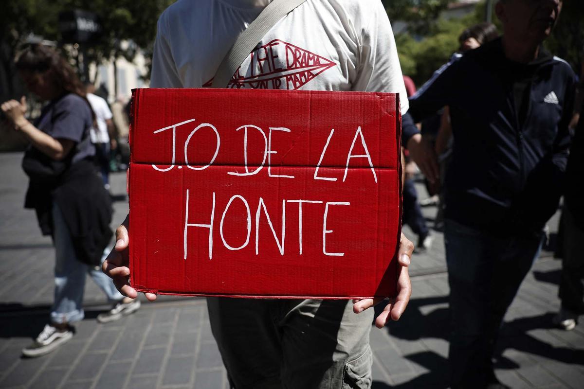 Manifestación contra los Juegos Olímpicos de París en apoyo de Palestina en medio del conflicto entre Israel y Hamas