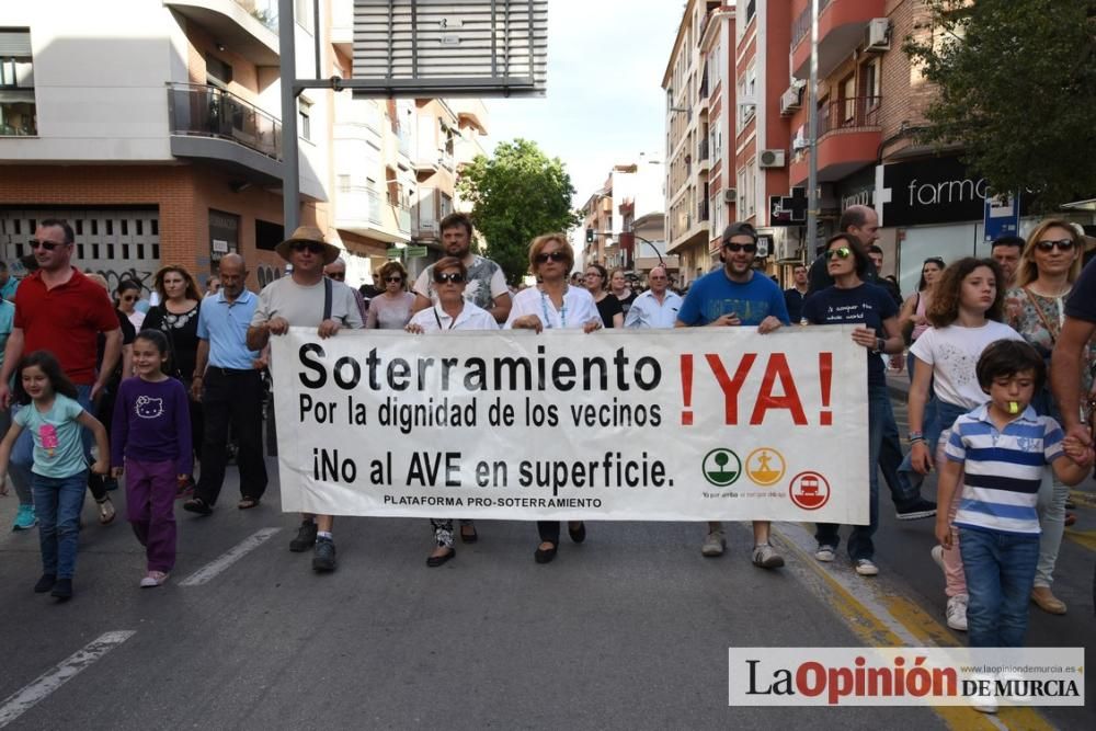 Manifestación por el Soterramiento en Murcia