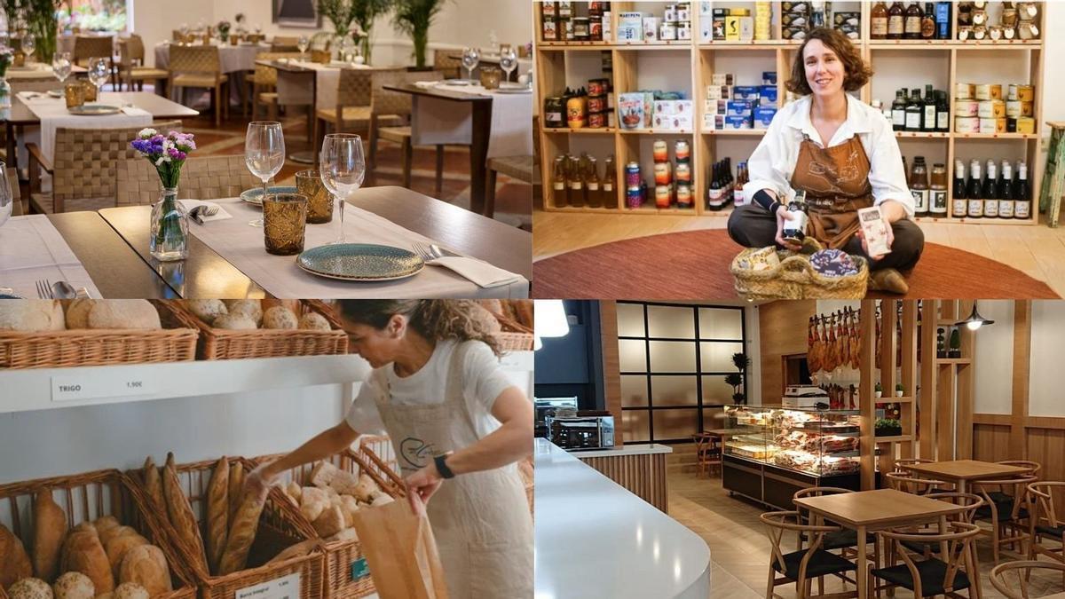 De izquierda a derecha y de arriba abajo: Tapería Yuste (Cáceres),  Vinoteca 'La Dicha' (Mérida),  'Pancontigo' (Badajoz) y 'Mallorca' (Monesterio), entre los doce nuevos Soles.