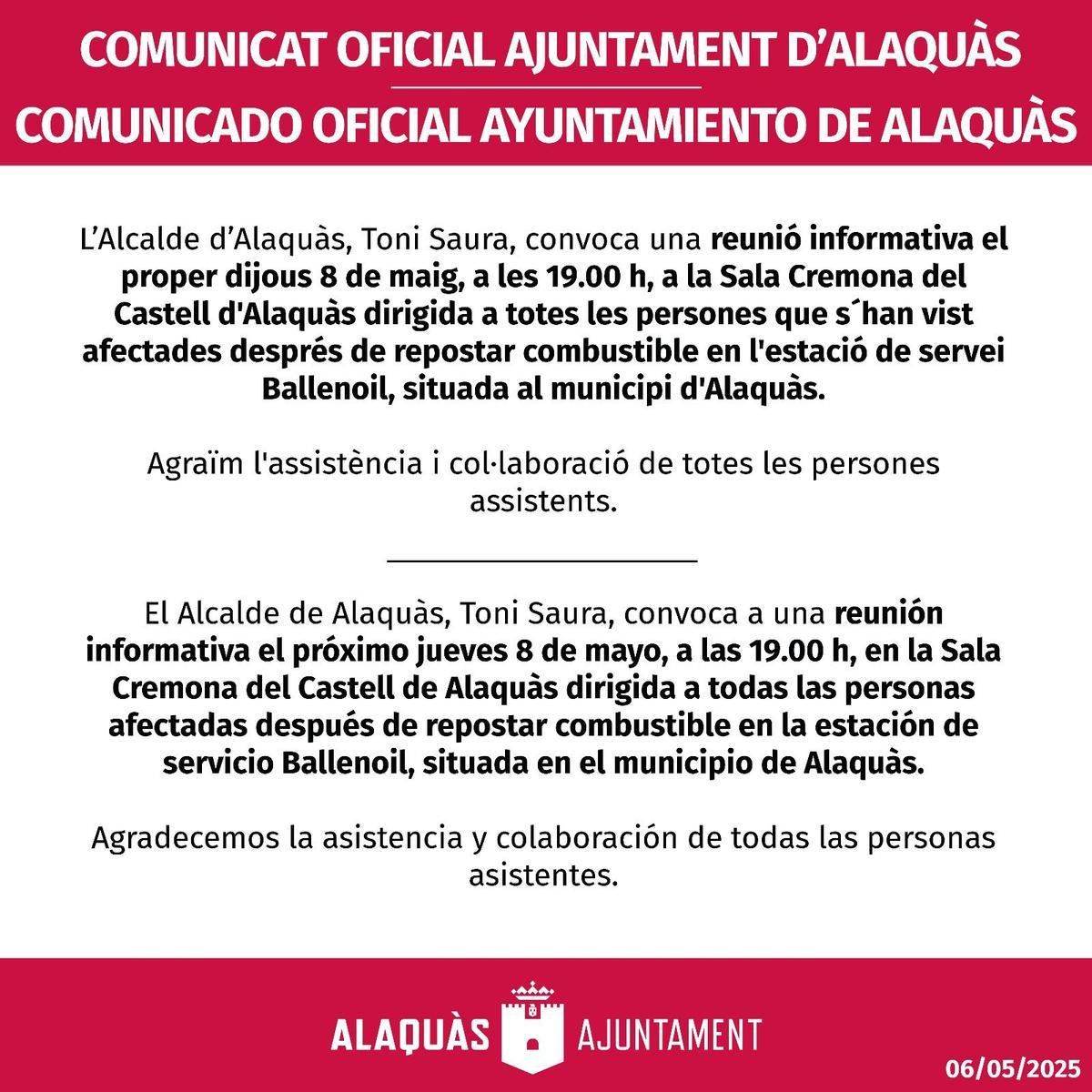 Reunión en Alaquàs.