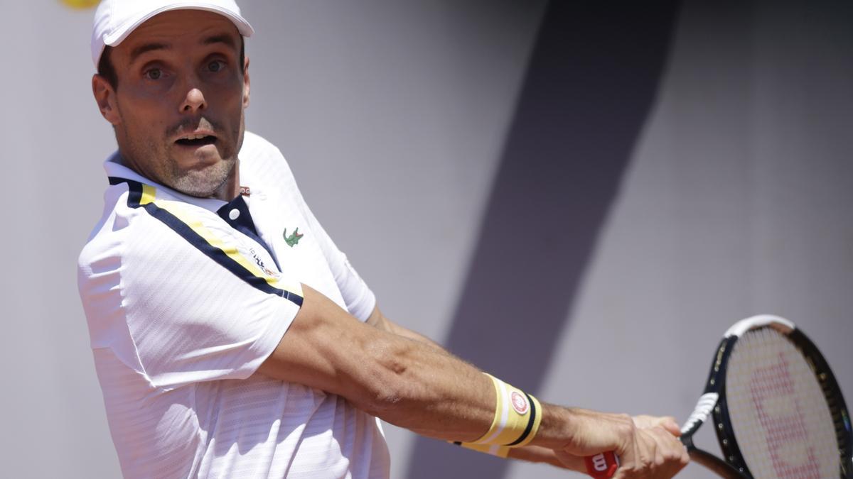 Bautista Agut, en su primer partido de Roland Garros 2021.