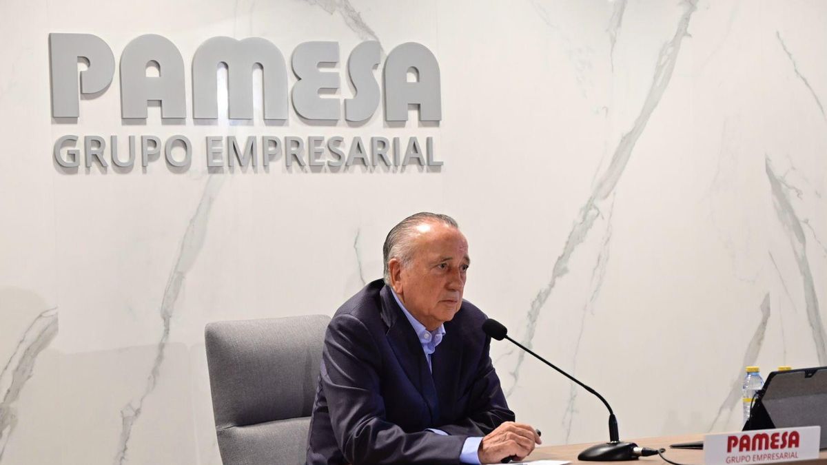 El presidente del Grupo Pamesa, Fernando Roig, durante la rueda de prensa