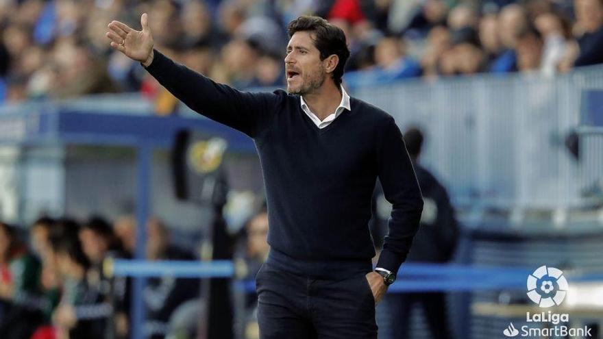 Víctor, durante el último encuentro en La Rosaleda