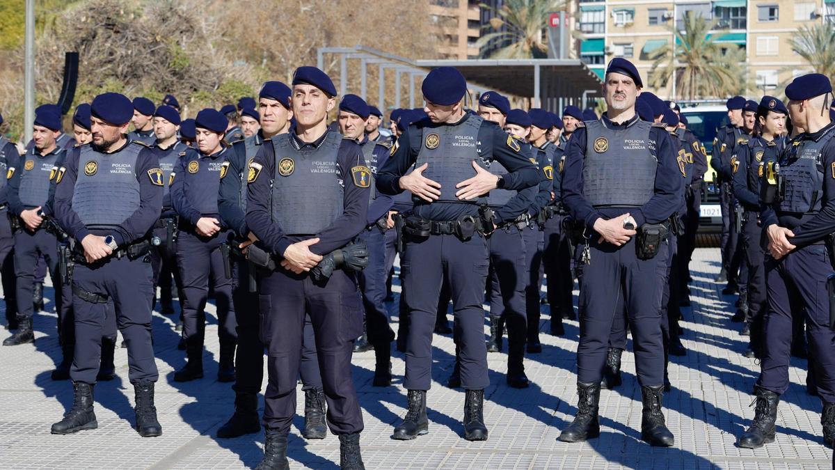 Presentación de la nueva unidad policial, la USAP, realizada en febrero.