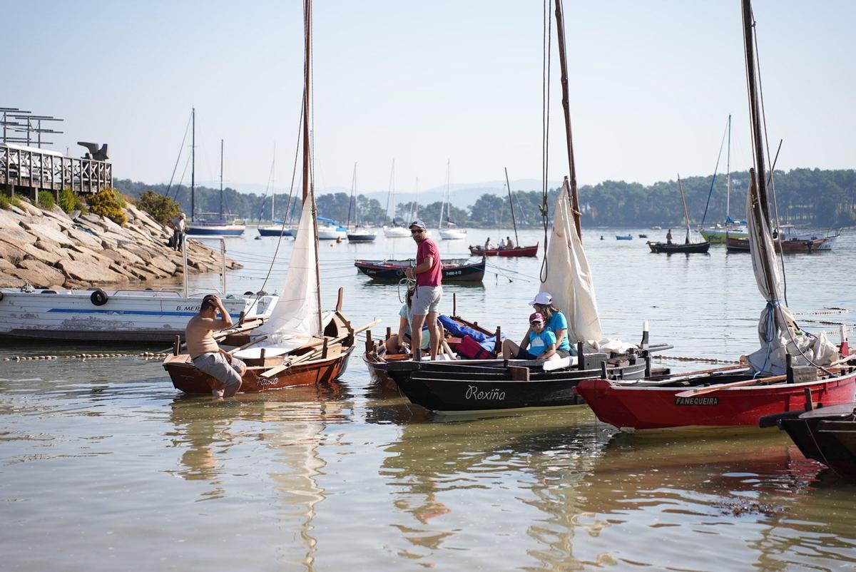 La regata de dornas a vela.