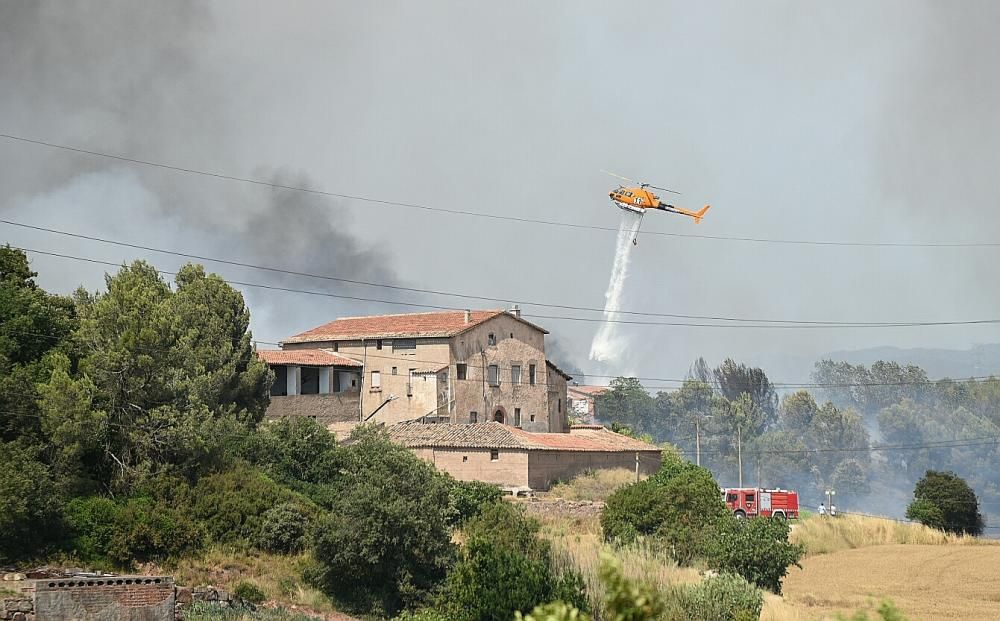 Incendi forestal a Sant Fruitós de Bages