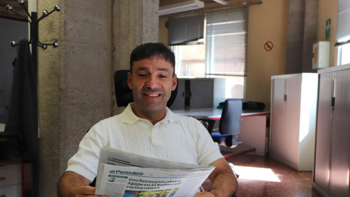 Rai, entrenador del Coria, la pasada semana en este diario.