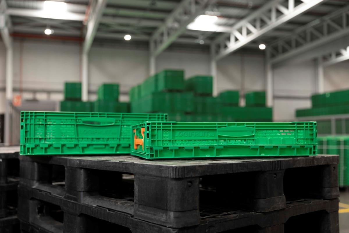 Almacén de envases de Logifruit, en una imagen de archivo.