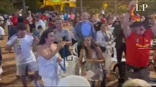 El éxtasis envuelve a la afición grancanaria congregada en la Plaza Don Benito tras el pase a 'semis' del Mundial: «No tememos a Francia, que se prepare Mbappé»