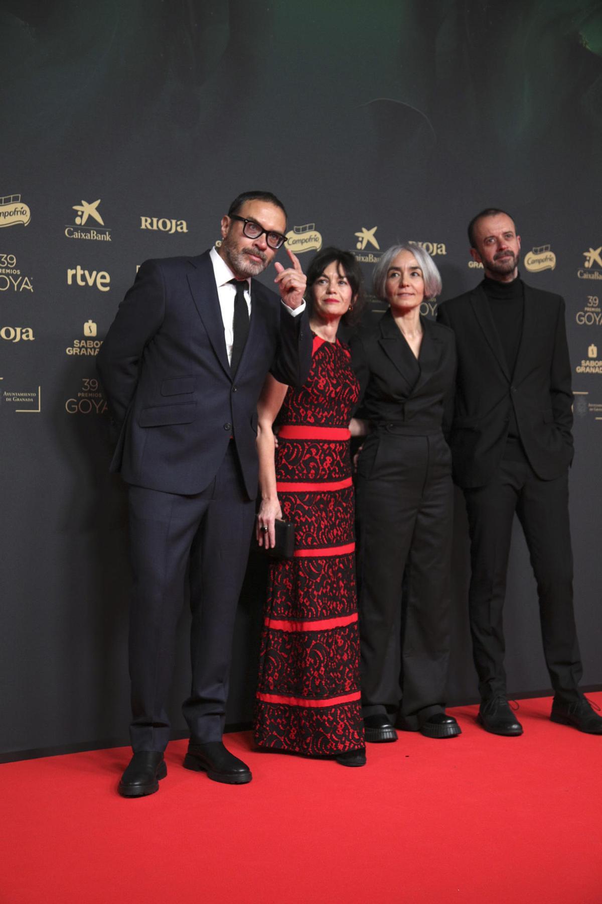 El equipo de El cambio de rueda, nominados al Mejor Cortometraje de Animación