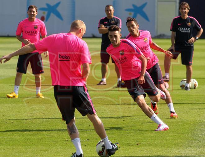 El entrenamiento del Barça, en imágenes