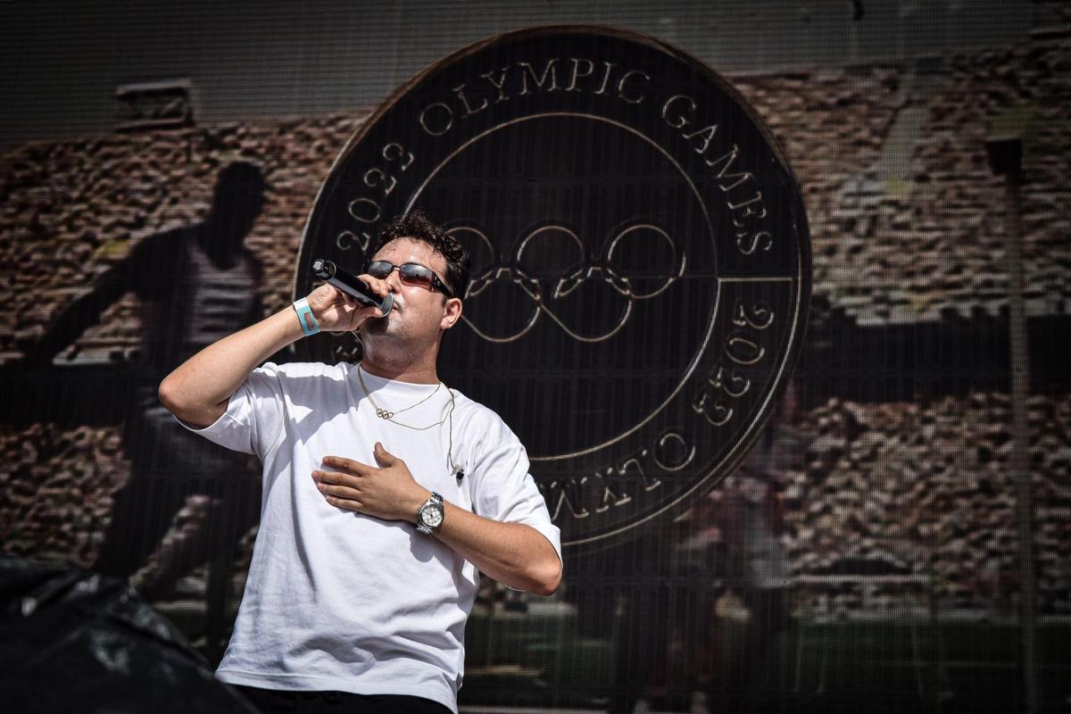 Hoke durante un concierto en el Rocanrola Festival