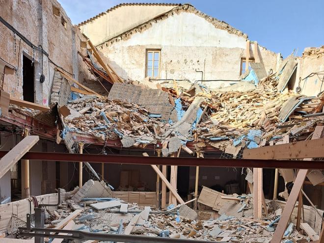 Así ha quedado el teatro Defensora Sollerense tras el derrumbe