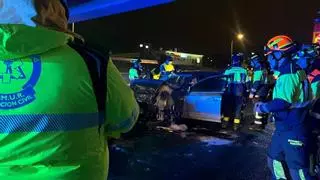 Tres heridos, uno grave, en una colisión frontal por un coche en sentido contrario en la M-607